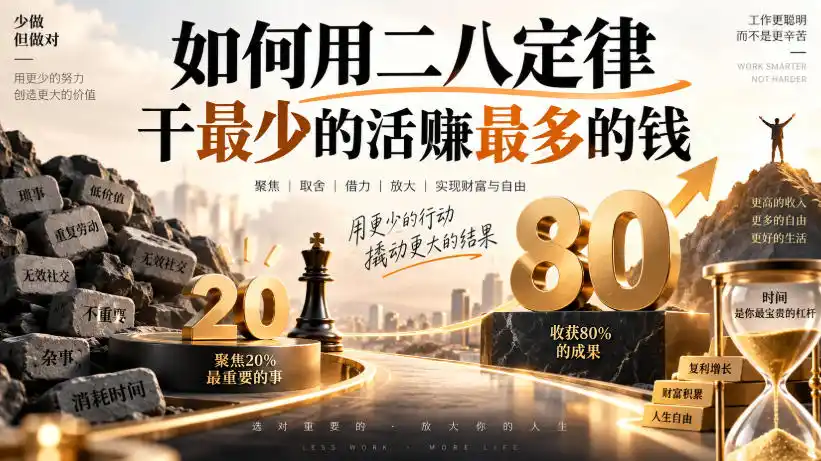 付费文章：如何用二八定律干最少的活賺最多的钱-云途创业网