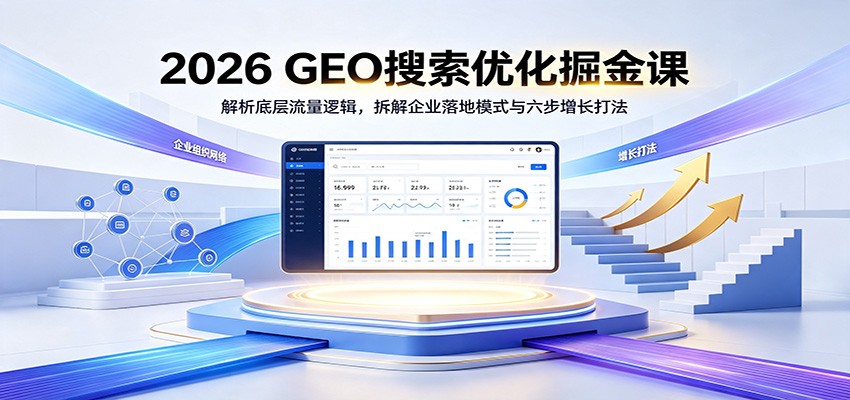2026 GEO搜索优化掘金课:解析底层流量逻辑,拆解企业落地模式与六步增长打法-云途创业网