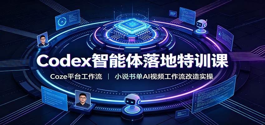 Codex智能体落地特训课：Coze平台工作流，小说书单AI视频工作流改造实操-云途创业网