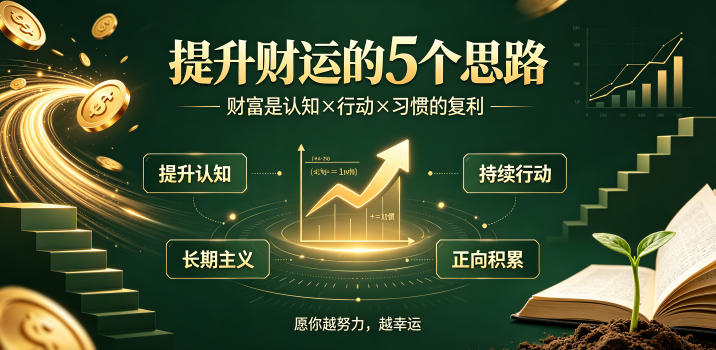 付费文章:提升财运的5个思路——财富是认知x行动x习惯的复利,愿你越努力,越幸运-云途创业网