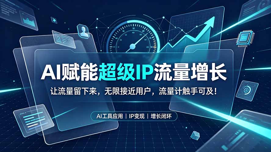AI赋能超级IP流量增长:让流量留下来,无限接近用户,流量计触手可及!-云途创业网