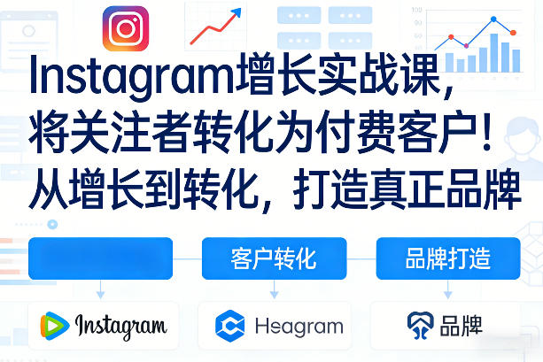 Instagram增长实战课,将关注者转化为付费客户!从增长到转化,打造真正品牌(双语字幕)-云途创业网