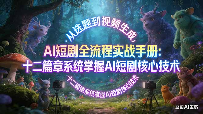AI 短剧全流程实战手册:从选题到视频生成,十二篇章系统掌握 AI 短剧核心技术-云途创业网