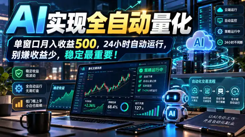 AI全自动量化项目，长期稳定可落地，0门槛躺赚稳定项目！-云途创业网