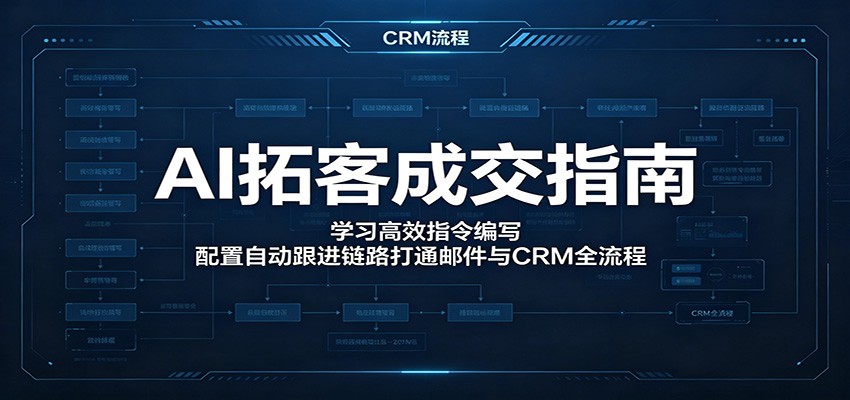 AI拓客成交指南:学习高效指令编写,配置自动跟进链路打通邮件与CRM全流程-云途创业网