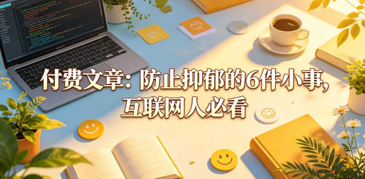 付费文章：防止抑郁的6件小事，互联网人必看！-云途创业网