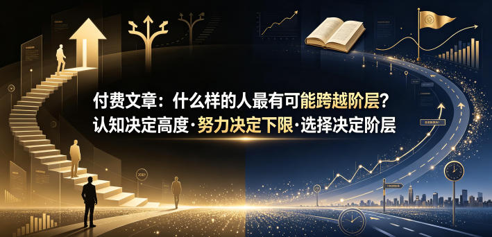 付费文章:什么样的人最有可能跨越阶层?认知决定高度·努力决定下限·选择决定阶层-云途创业网