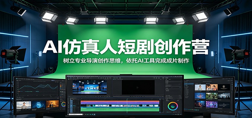 AI仿真人短剧创作营:树立专业导演创作思维,依托AI工具完成成片制作-云途创业网