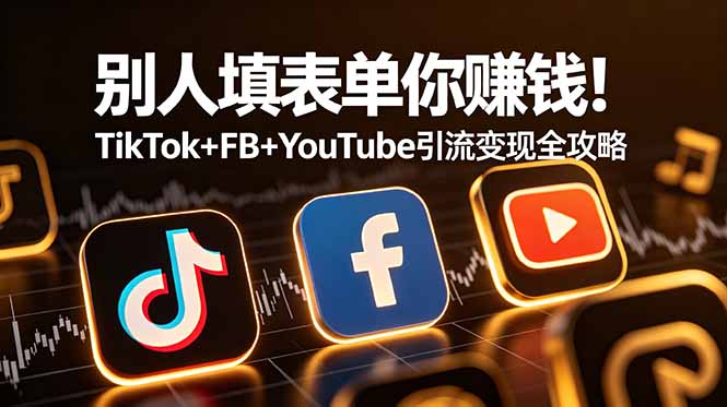 别人填表单你赚钱！TikTok+FB+YouTube 引流变现全攻略【原创双语字幕】-云途创业网
