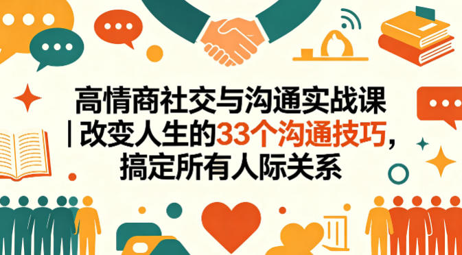 高情商社交与沟通实战课｜改变人生的33个沟通技巧，搞定所有人际关系-云途创业网