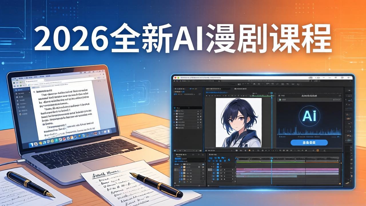 2026全新AI漫剧课程:覆盖创作全链路,教你写作分镜剪辑配音一站式打造漫剧作品-云途创业网