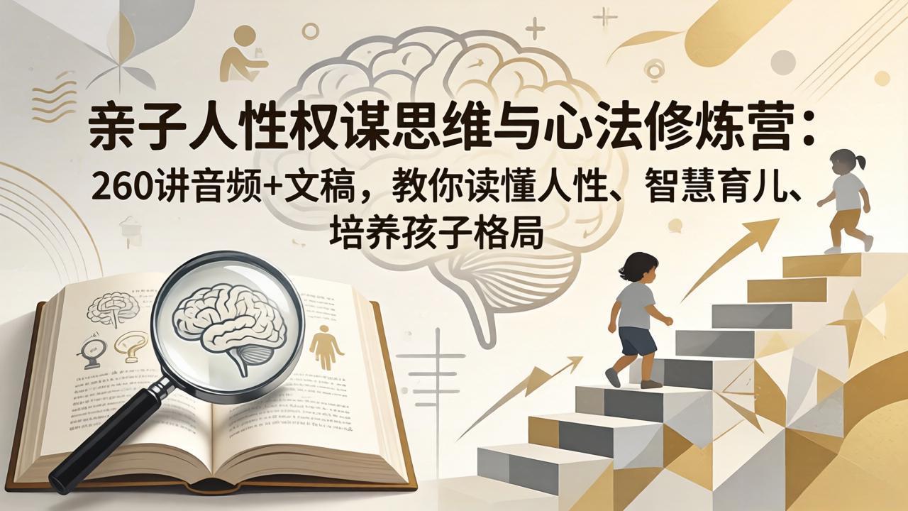 亲子人性权谋思维与心法修炼营:260讲音频+文稿,教你读懂人性、智慧育儿、培养孩子格局-云途创业网
