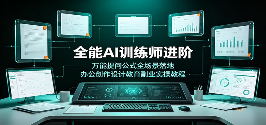 全能AI训练师进阶：万能提问公式全场景落地，办公创作设计教育副业实操教程-云途创业网