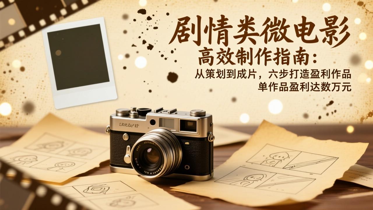 剧情类微电影高效制作指南:从策划到成片,六步打造盈利作品,单作品盈利达数万元-云途创业网