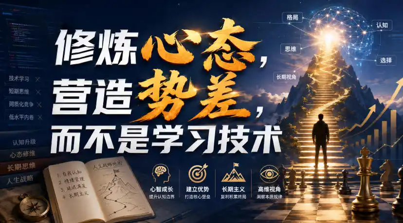 付费文章：修炼心态，营造势差，而不是学习技术-云途创业网