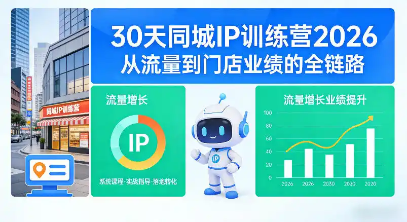 30天同城IP训练营2026年，从流量到门店业绩的全链路(0808更新)-云途创业网