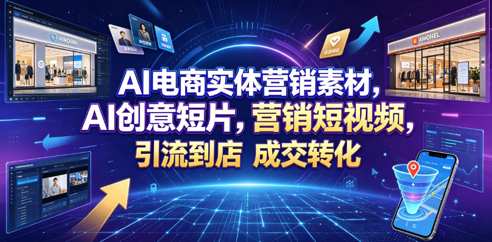 AI电商实体营销素材，AI创意短片，高效打造营销短视频，轻松引流到店，稳定提升门店客流与成交转化-云途创业网