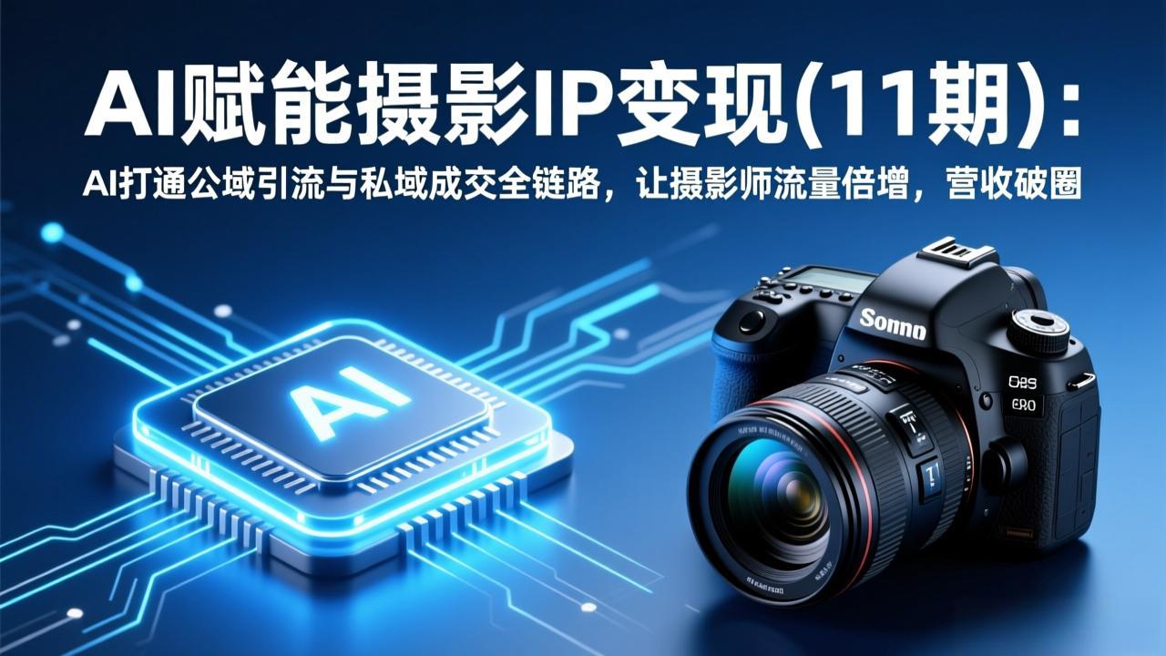AI赋能摄影IP变现(11期-云途创业网